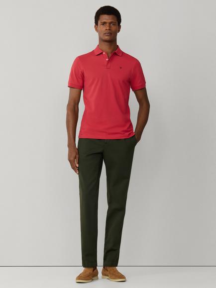 Hackett London Cotton Classic Fit Short Sleeve Polo Shirt - view 2, Light Red