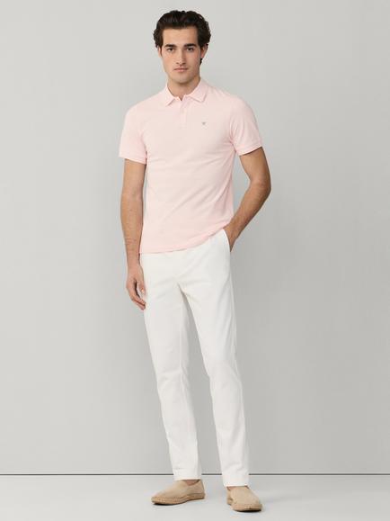 Hackett London Cotton Classic Fit Short Sleeve Polo Shirt - view 2, Baby Pink