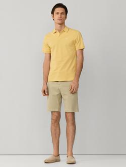 Hackett London Cotton Classic Fit Short Sleeve Polo Shirt - view 2, Golden Yellow