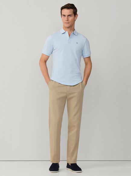 Hackett London Classic Fit Short Sleeve Polo Shirt, Oxford Blue - view 2, Oxford Blue