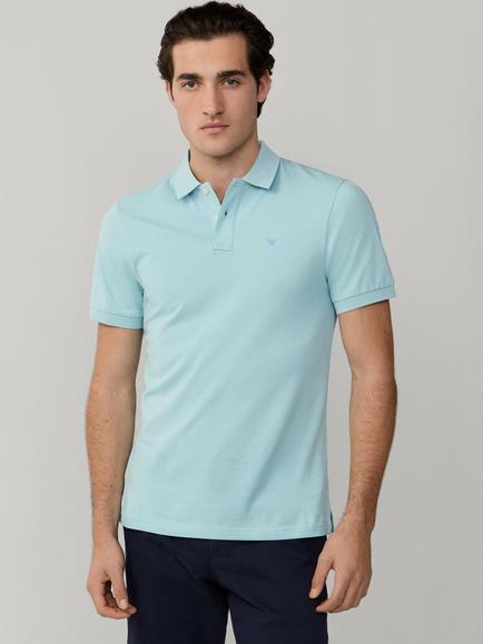 Hackett London Cotton Classic Fit Short Sleeve Polo Shirt, Menthol Green