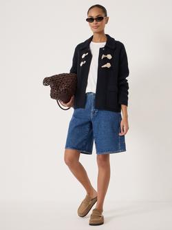 HUSH Dora Duffle Cardigan, Navy Blue - view 2, Navy Blue