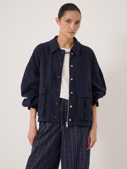 HUSH Melinda Collar Utility Jacket, Midnight Navy, Midnight Navy