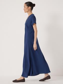 HUSH Grace Air Flow Maxi Dress, Navy Blue - view 2, Navy Blue