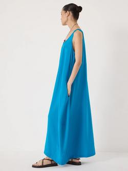 HUSH Liddie Air Flow Maxi Dress containing LENZING™ ECOVERO™ Viscose, Aqua Blue - view 2, Aqua Blue