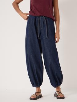 HUSH Billie Bubble Hem Jeans, Dark Blue Indigo, Dark Blue Indigo