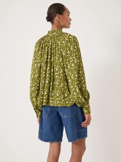 HUSH Fleur Floaty Chiffon Blouse, Green - view 2, Green