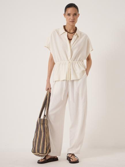 HUSH Mirai Linen Blend Shirt, White - view 2, White