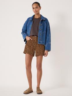 HUSH Cordi Spotty Animal Print Shorts, Brown - view 2, Brown
