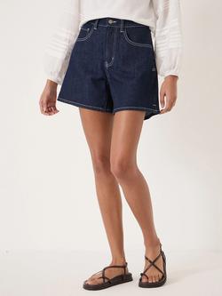 HUSH Essential Stretch Denim Shorts, Dark Indigo Blue, Dark Indigo Blue