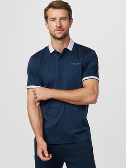 Hackett London Sport Cotton Regular Fit Short Sleeve Polo Shirt, Navy