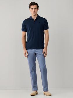 Hackett London Short Sleeve Cotton Polo Shirt - view 2, Navy