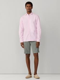 Hackett London Cotton Regular Fit Gingham Check Shirt - view 2, Pink