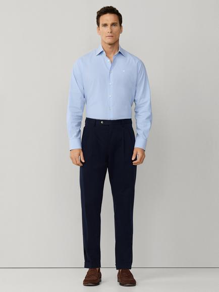 Hackett London Cotton Blend Classic Fit Pimlico Cutaway Collar Shirt - view 2, Light Blue