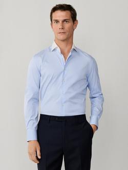 Hackett London Tailored Fit Stretch Cotton Rich Shirt, Oxford Blue, Oxford Blue