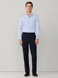 Hackett London Tailored Fit Stretch Cotton Rich Shirt, Oxford Blue - view 2, Oxford Blue