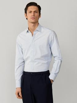 Hackett London Classic Fit Tattersall Poplin Shirt, Stone Green/Multi