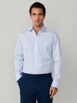 Hackett London Classic Fit Twill Twin Stripe Shirt, Oxford Blue/White, Oxford Blue/White
