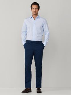 Hackett London Classic Fit Twill Twin Stripe Shirt, Oxford Blue/White - view 2, Oxford Blue/White