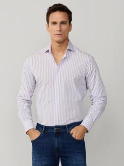 Hackett London Classic Fit Regimental Stripe Shirt, Baby Pink/Blue/White