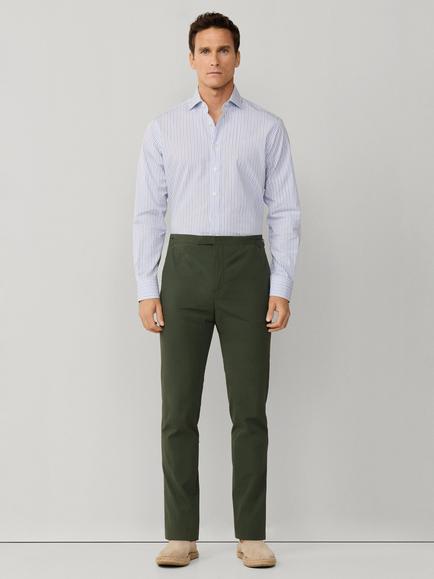 Hackett London Classic Fit Regimental Stripe Shirt - view 2, Summer Blue/White