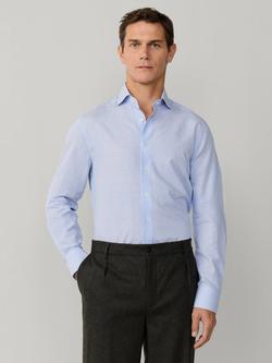 Hackett London Cotton Tailored Fit Knightsbridge Formal Collar Stripe Shirt, Light Blue, Light Blue