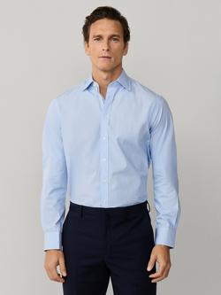 Hackett London Stripe Detail Classic Fit Cotton Poplin Shirt, Sky Blue, Sky Blue