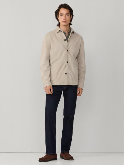 Hackett London Suede Overshirt, Beige - view 2, Beige