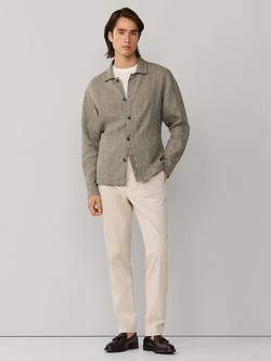 Hackett London Linen Overshirt, Sage Green - view 2, Sage Green