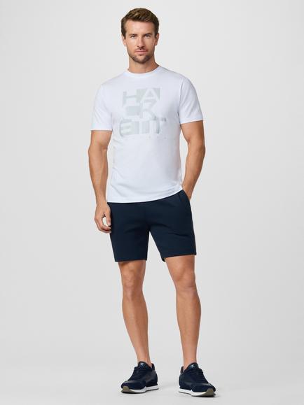 Hackett London Sport Cotton Regular Fit Short Sleeve Diamond Graphic T-Shirt, Optic White - view 2, Optic White