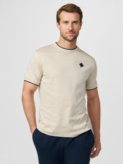Hackett London Sport Cotton Regular Fit Short Sleeve T-Shirt, Stone Beige