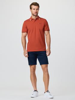Hackett London Regular Fit Cotton Blend Chino Shorts, Navy - view 2, Navy