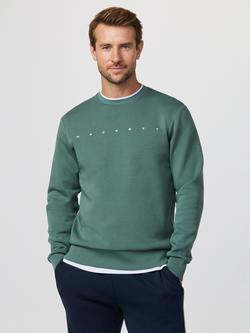 Hackett London Cotton Rich Crew Neck Sweatshirt, Sage Green