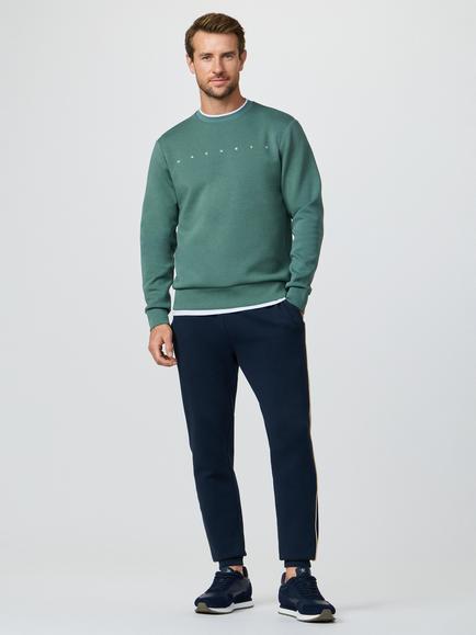 Hackett London Sport Crew Neck Cotton Blend Sweatshirt - view 2, Sage Green