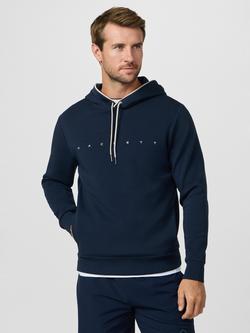 Hackett London Sport Cotton Rich Hoodie, Navy, Navy