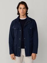 Hackett London Two-Way Zip Water-Resistant Jacket, Putty Beige