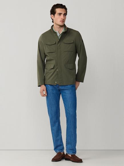 Hackett London Tech Velo Jacket, Army Green - view 2, Army Green