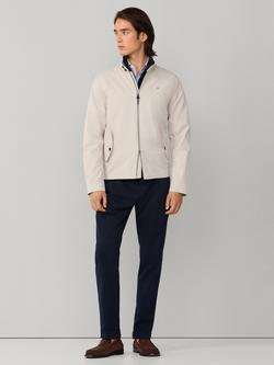 Hackett London Harrington Jacket, Linen Beige - view 2, Linen Beige