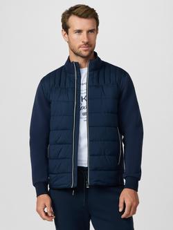 Hackett London Hybrid Polar Fleece Zipped Jacket, Navy, Navy