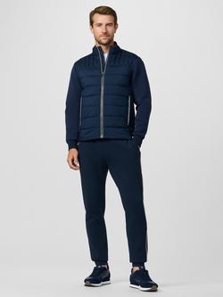 Hackett London Hybrid Polar Fleece Zipped Jacket, Navy - view 2, Navy