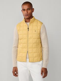 Hackett London Baffled Quilt Gilet, Golden Yellow