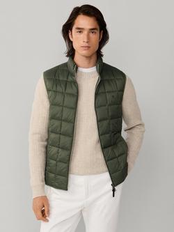Hackett London Baffled Quilt Gilet, Army Green