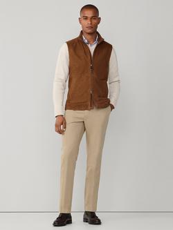 Hackett London Suede Gilet - view 2, Bronze Beige