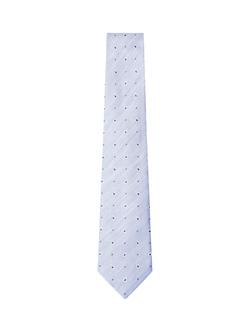Hackett London Silk Linen Paisley Print Tie, Chambray Blue
