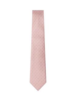 Hackett London Pure Silk Small Polka Dot Tie, Baby Pink