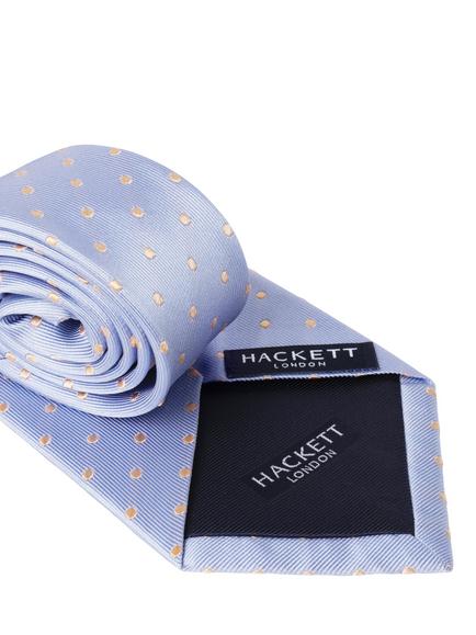 Hackett London Pure Silk Small Polka Dot Tie - view 2, Dusty Blue