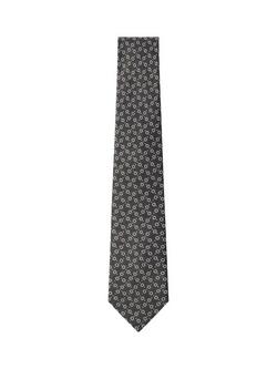 Hackett London Silk Linen Dot Print Tie, Forest Green