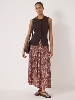 HUSH Branwen Floral Midi Skirt, Sunset - view 2, Sunset
