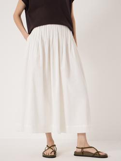 HUSH Maddie Pleated Voile Skirt, White, White