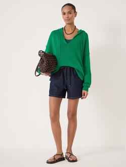 HUSH Cara Linen Blend Hoodie, Bright Green - view 2, Bright Green